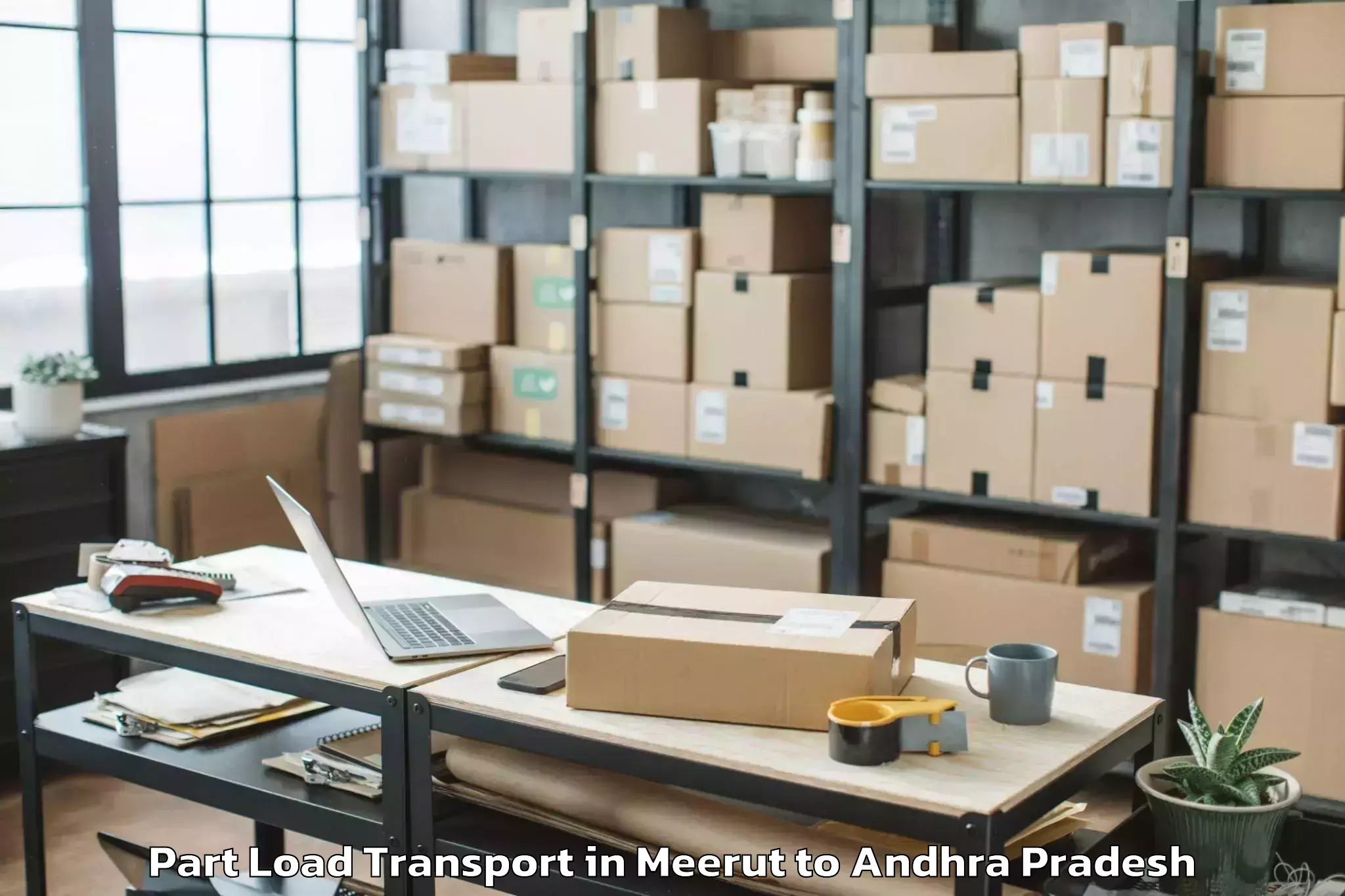 Book Meerut to Pedana Part Load Transport Online